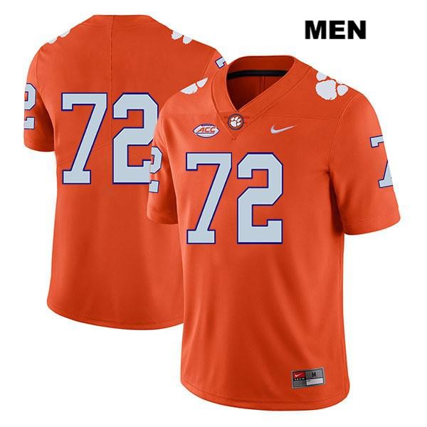 Men's Clemson Tigers #72 Blake Vinson Stitched Orange Legend Authentic Nike No Name NCAA College Football Jersey TAO2146OC
